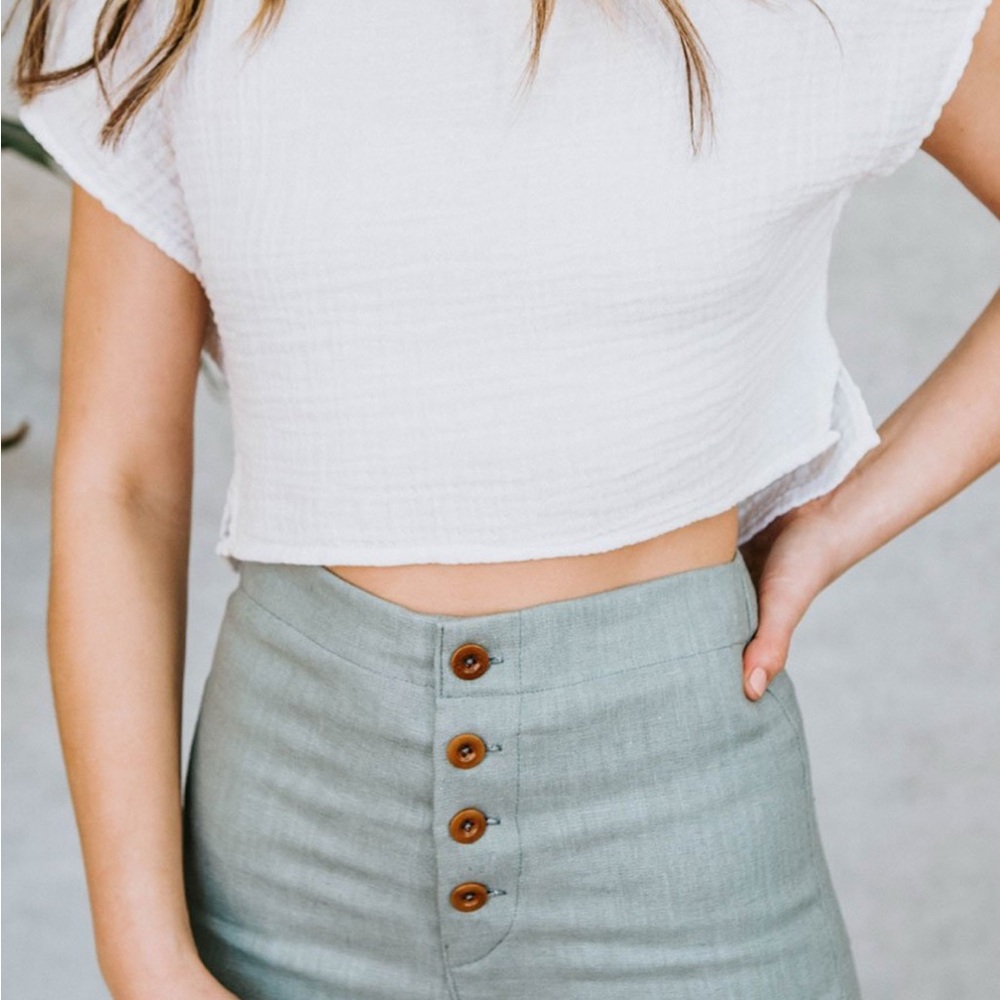 Juniper Sparrow Sage Green linen pants